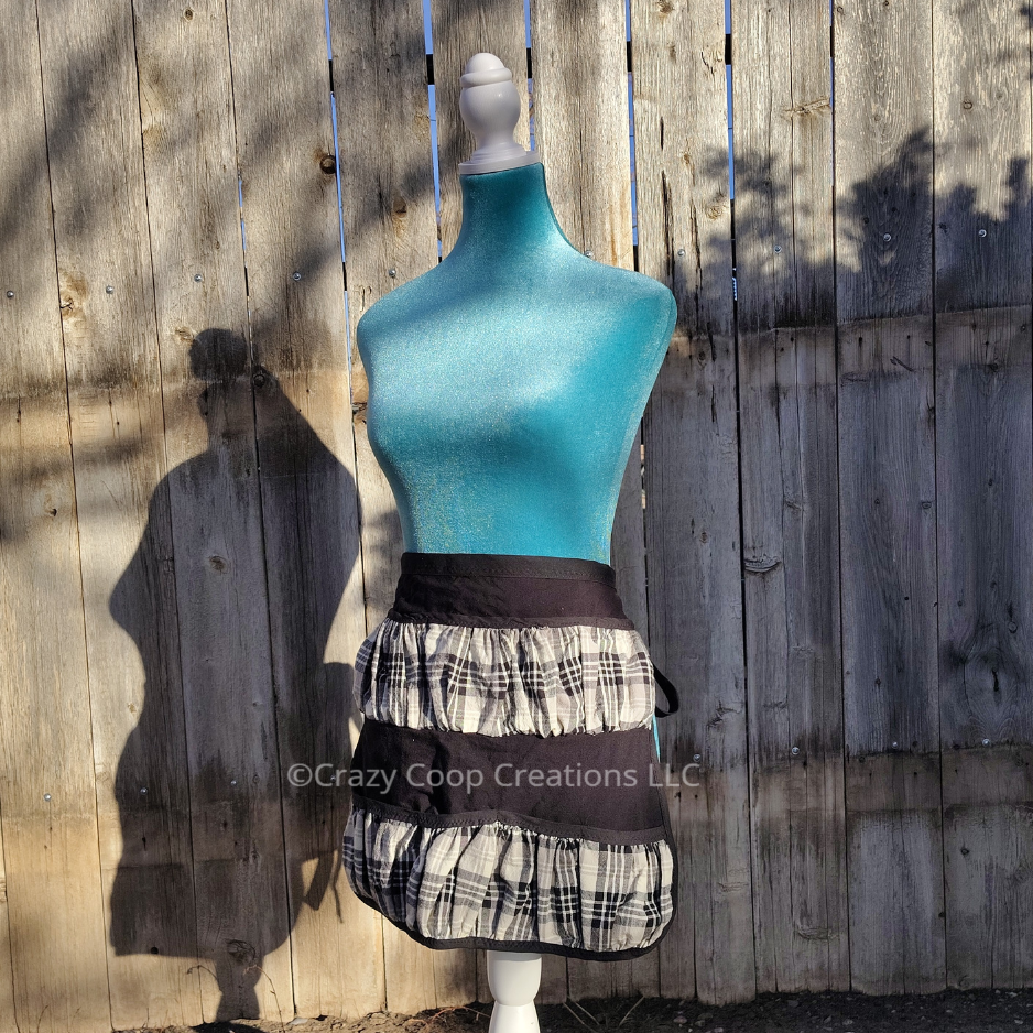Buffalo Plaid Egg Collector Apron
