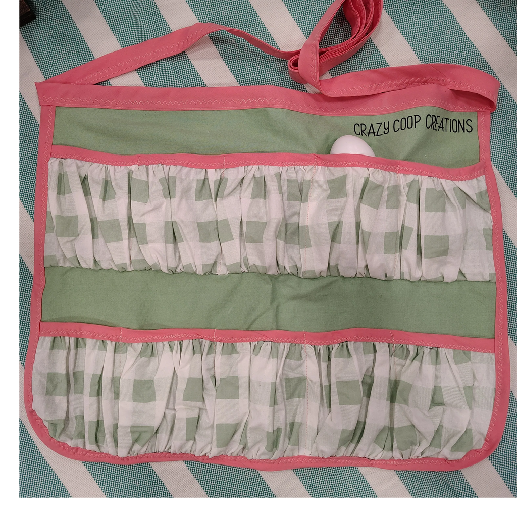 Coral & Green Egg Collector Apron